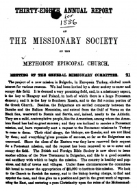 <font color=red>България в 38-ия годишен доклад на Мисионерското дружество на Методистката епископална църква   (1857 г.)</font>
